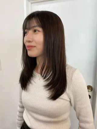 セミロング カラー ichika/福岡 /透明感カラー🤎のヘアスタイル