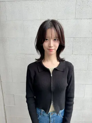 ミディアム 赤松 孝亮のヘアスタイル