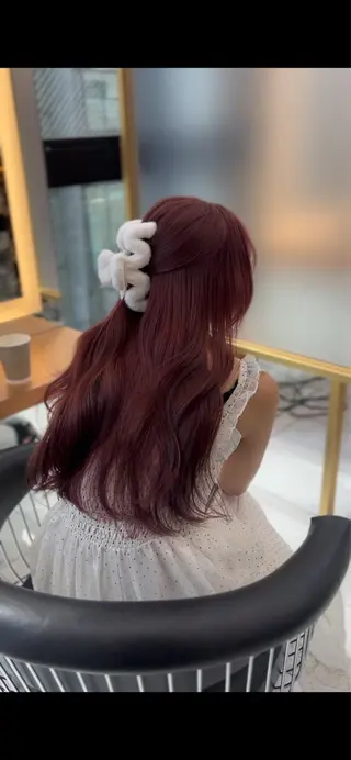 ロング カラー 𝑨𝑲𝑶 🍒/ 暖色カラーのヘアスタイル