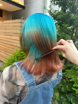 ミディアム カラー ヘアセット/メンズ パーマChihoのヘアスタイル