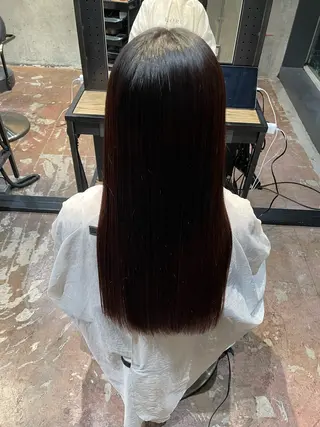 ロング ブリーチカラー/ カット/安松龍一のヘアスタイル