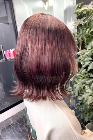 ミディアム カラー 髪質改善/堀江 ケアカラーtoshiのヘアスタイル