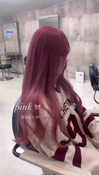 セミロング カラー ハイトーン/ゆるふわ 🧚𖥔ׁTOMO♡のヘアスタイル