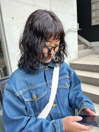 ミディアム パーマ ボブとパーマの達人 /美容室難民の方是非のヘアスタイル