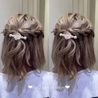 ヘアアレンジ エクステ🎀 暖色カラー🎀amiのヘアスタイル