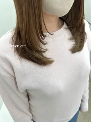 セミロング aisa ／札幌／艶カラー🎀のヘアスタイル