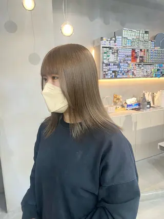 ミディアム カラー 前橋 姫奈のヘアスタイル