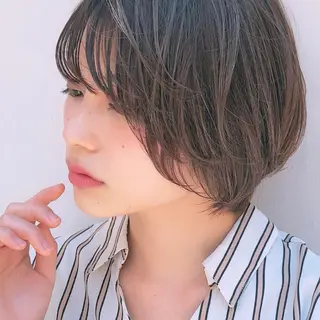 ショート カラー モテ前髪 タゴメ シンヤのヘアスタイル