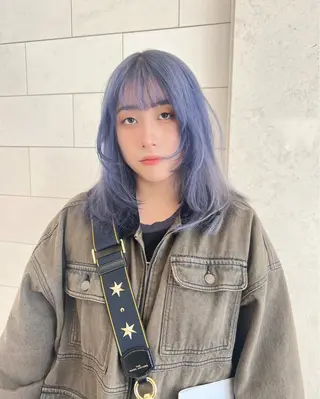 ミディアム フルガキ ハルカ天神美容室のヘアスタイル