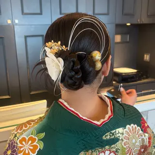 セミロング ヘアアレンジ カットモデル/ セット/宮里心香のヘアスタイル