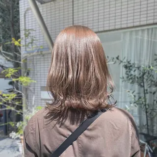 ミディアム カラー 🍑もも 🍑のヘアスタイル