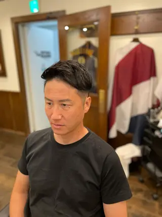 ショート カラー パーマ メンズ カット指名No1漆原 聡のヘアスタイル