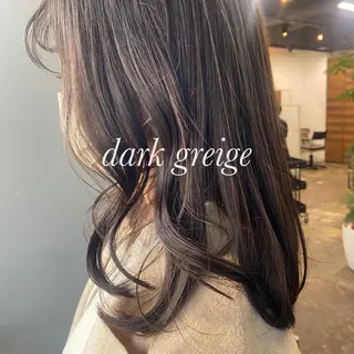 セミロング カラー MIYU透明感カラー ブリーチなしWカラーのヘアスタイル