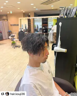 ショート カラー パーマ メンズ 🩷Eny terrace🩷のヘアスタイル