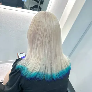 ミディアム カラー ブリーチ&エクステ 🥀ケアカラー特化のヘアスタイル