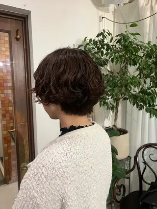 ショート パーマ 柴田 さくらのヘアスタイル