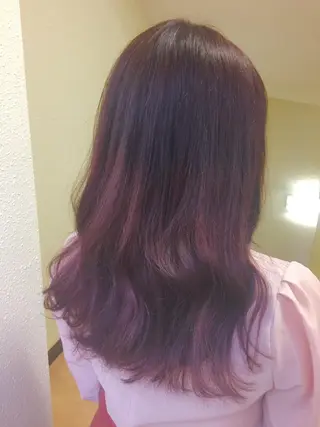 ロング カラー クボキ サヤのヘアスタイル