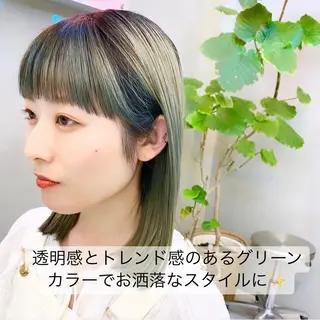 ミディアム カラー 艶髪と透明感を ‼️/若林のヘアスタイル