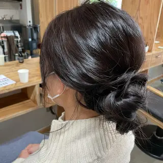 セミロング カラー パーマ ヘアアレンジ メンズ ネイル マツエク・マツパ 暖色ボブ 🍊rikakoのヘアスタイル