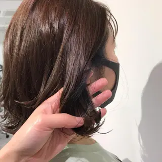ミディアム カラー 【暖色カラー特化】 中山由梨のヘアスタイル