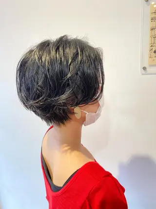 ショート パーマ わかばやし ゆうこのヘアスタイル