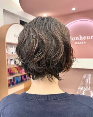 ショート パーマ ボブ 西宮北口/みなみのヘアスタイル