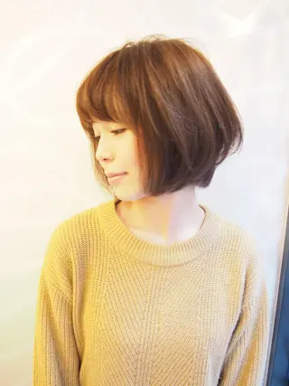 ショート カラー 個室で似合わせ好印象 🧡外山弥千代のヘアスタイル
