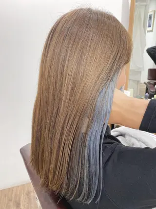 ロング カラー ハイライト⭐️上野 高広のヘアスタイル