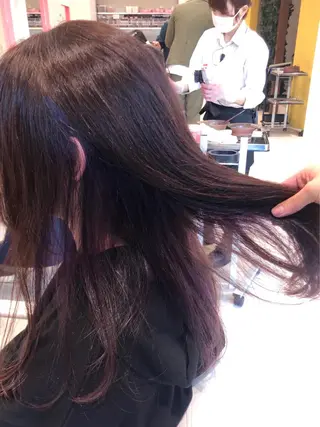 セミロング カラー ウルフカット ハッシュカット/七海のヘアスタイル