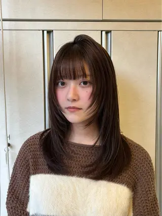 セミロング 🎼レイヤー/透明感 カラー/nene♬のヘアスタイル