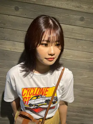 ミディアム 【美ボブ.艶カラー. 梅田茶屋町】midoのヘアスタイル