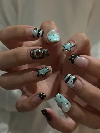 ネイル 【Zina京都駅前】 きぬがわ らむのネイルデザイン