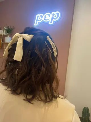 ミディアム ヘアアレンジ pep natsumiのヘアスタイル