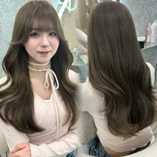 セミロング ブリーチなしW🎀 髪質改善／はのんのヘアスタイル