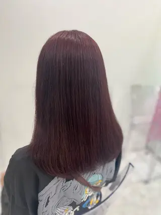 セミロング カラー ガーリー♡女の子っぽ ヘア♡ピンクカラー♡のヘアスタイル