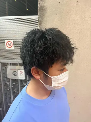 ショート パーマ メンズ 🏆メンズヘア特化 🥇代表りんぺーのヘアスタイル