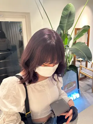ロング カラー HANAME 原宿美容室のヘアスタイル
