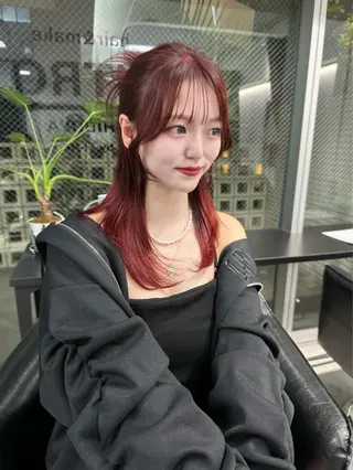 ミディアム カラー 韓国ヘア 店長NEGIのヘアスタイル