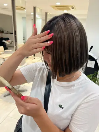 ショート カラー 🌝ぷる艶ハイトーン 柔らかヘア🍅まあやのヘアスタイル