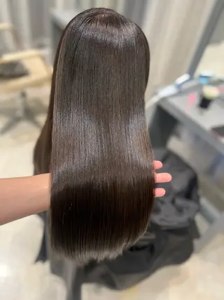 セミロング 韓国ヘア|透明感カラ ー|アカリのヘアスタイル