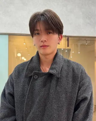 メンズ mahoメンズ/韓国 🦋センターパートのヘアスタイル