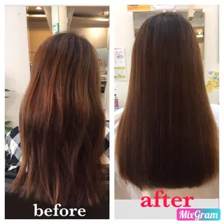 ロング 縮毛矯正モデル募集中 美容室HATSUのヘアスタイル