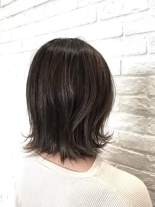 ミディアム 傷んだ髪をサラサラに 曲がる縮毛矯正◎高岡のヘアスタイル