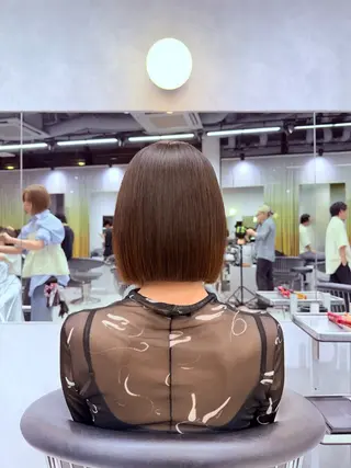 ショート youres hair恵比寿本店所属・縮毛矯正×レイヤー カット/飯田 輝のヘアスタイル