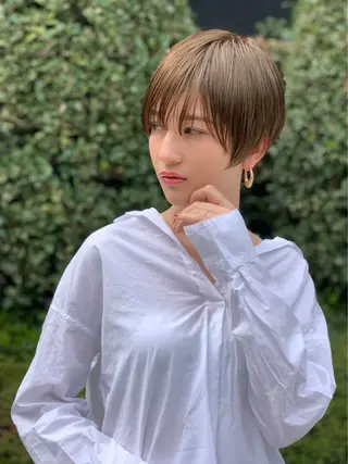 ショート 増渕 里奈のヘアスタイル