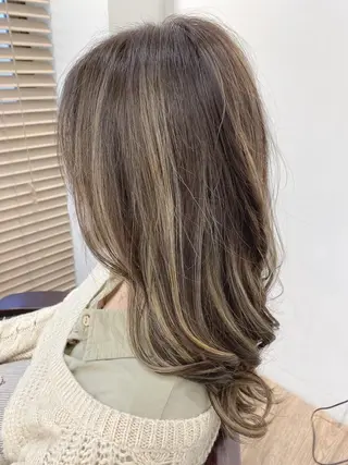 ロング カラー ハイライト⭐️上野 高広のヘアスタイル