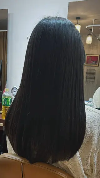 ロング ルキ🌈ブリーチカラ ー&メンズパーマ🦄のヘアスタイル