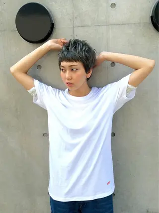 ショート カラー ✨髪質改善縮毛矯正✨ 宇田川修平のヘアスタイル