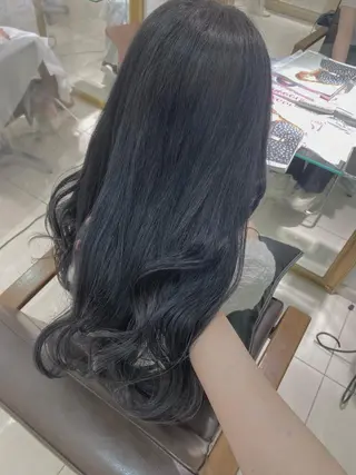 ロング カラー ヘアアレンジ 透明感カラー 古山 結季🌙🖤のヘアスタイル