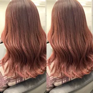セミロング カラー ブリーチ無しダブル カラー🦕まどかのヘアスタイル